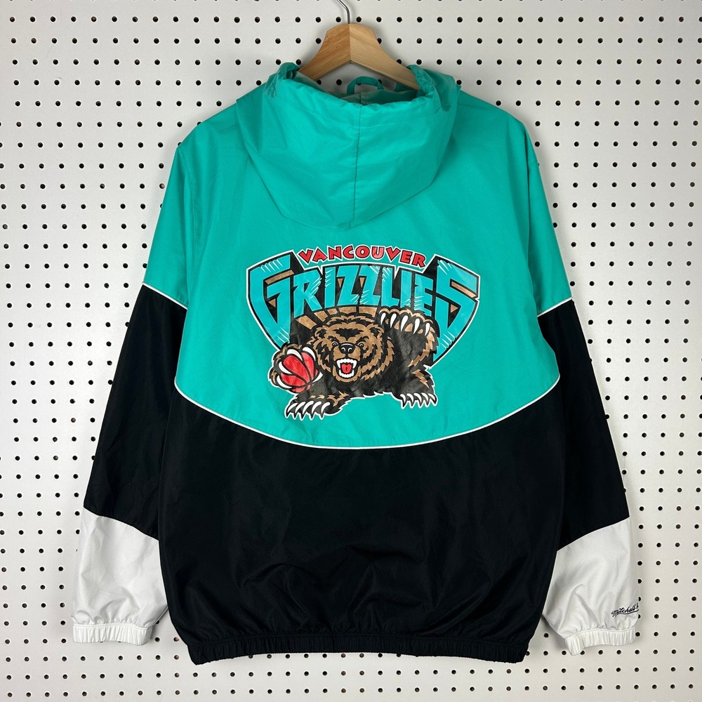 Vancouver Grizzlies NBA Hardwood Classic Windbreaker Medium Jacket Mitchell Ness